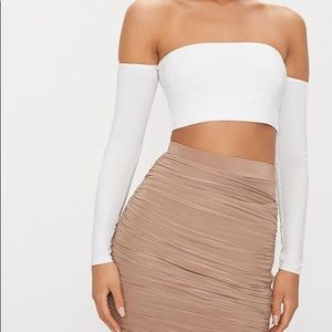 Pretty Little Thing Off the Shoulder Crop Top